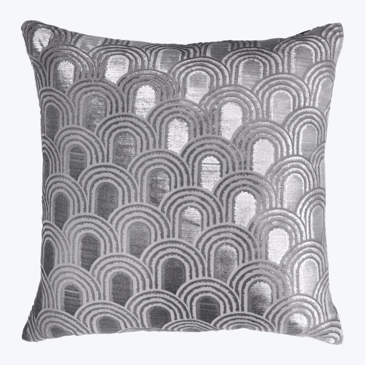 Endless Velvet Pillow Silver 18" x 18"