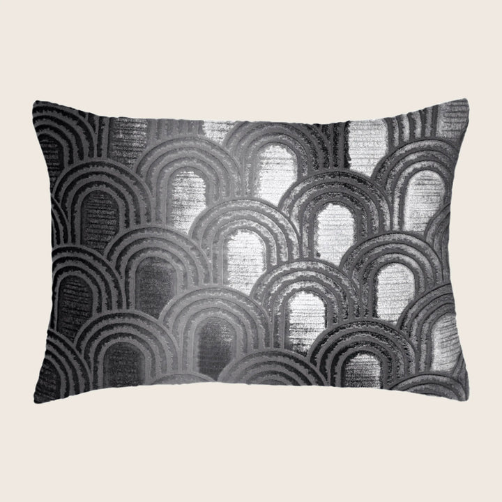 Endless Velvet Lumbar Pillow Smoke 14" x 20"
