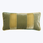 Banded High Performance Velvet Lumbar Pillow Scallion