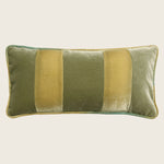 Banded High Performance Velvet Lumbar Pillow Scallion