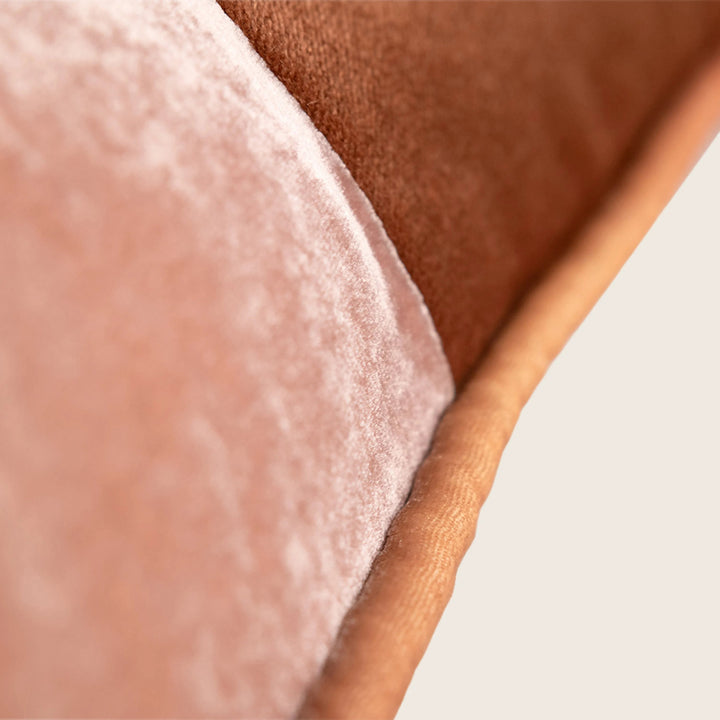 Banded High Performance Velvet Lumbar Pillow Sunstone