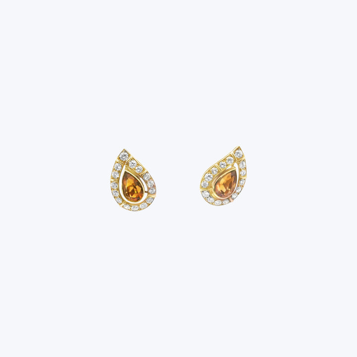 Cartier Citrine and Diamond Earrings