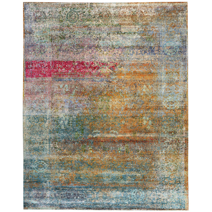 Blue Alchemy Traditional Silk Wool Blend Rug - 8'1" x 10'2"