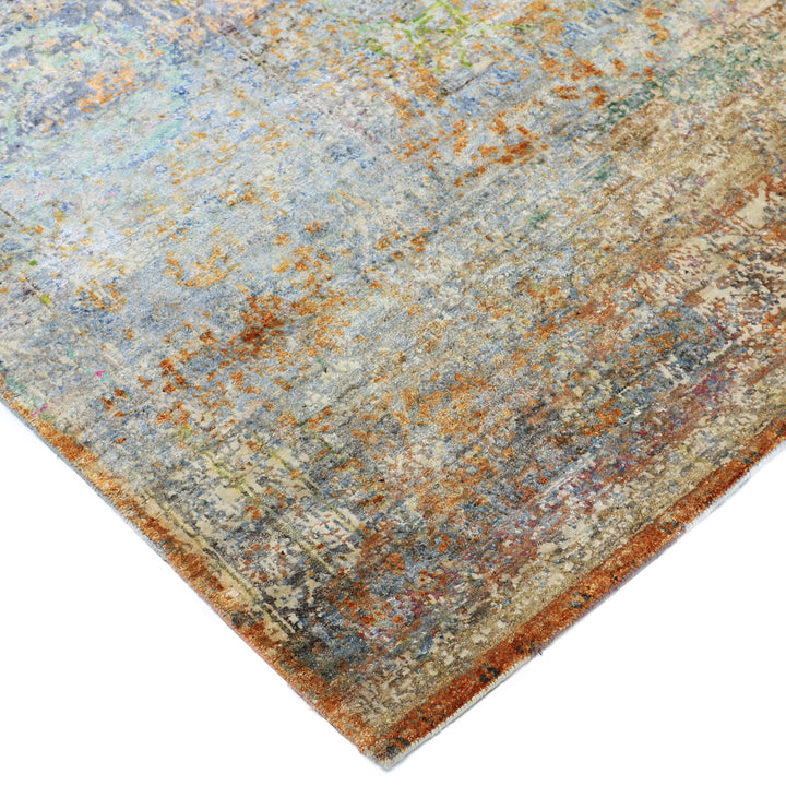 Blue Alchemy Traditional Silk Wool Blend Rug - 8'1" x 10'2"