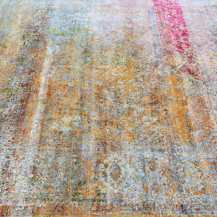 Blue Alchemy Traditional Silk Wool Blend Rug - 8'1" x 10'2"