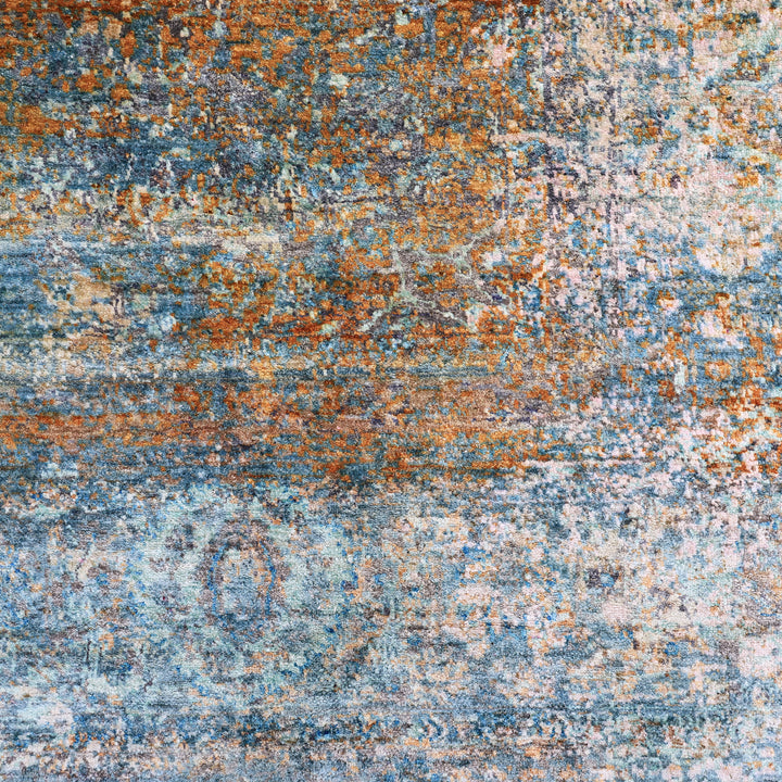 Blue Alchemy Traditional Silk Wool Blend Rug - 8'1" x 10'2"