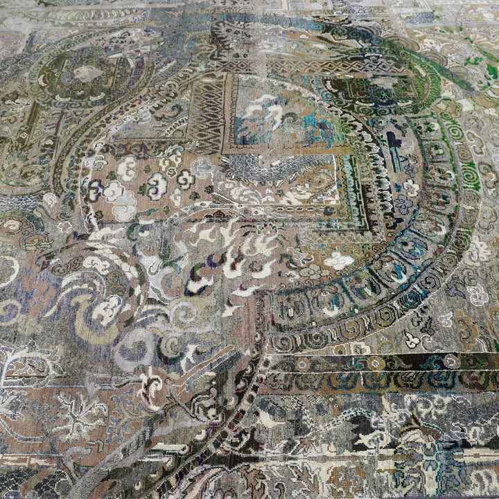 Sage Alchemy Transitional Wool Silk Blend Rug - 7'8" x 9'2"