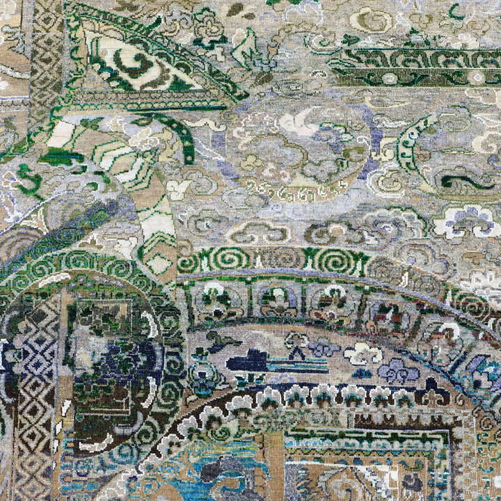 Sage Alchemy Transitional Wool Silk Blend Rug - 7'8" x 9'2"