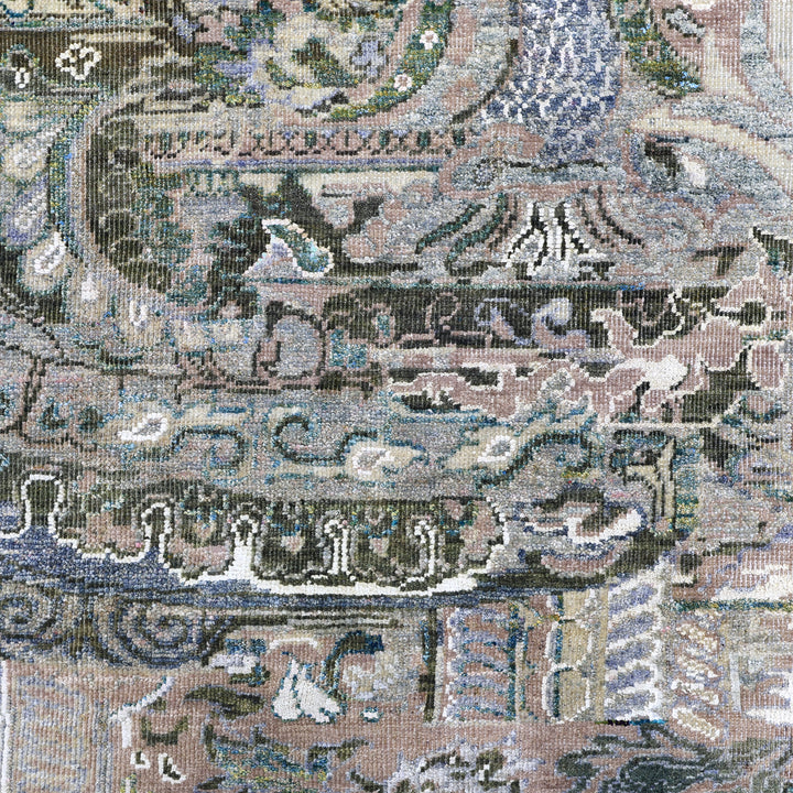 Sage Alchemy Transitional Wool Silk Blend Rug - 7'8" x 9'2"