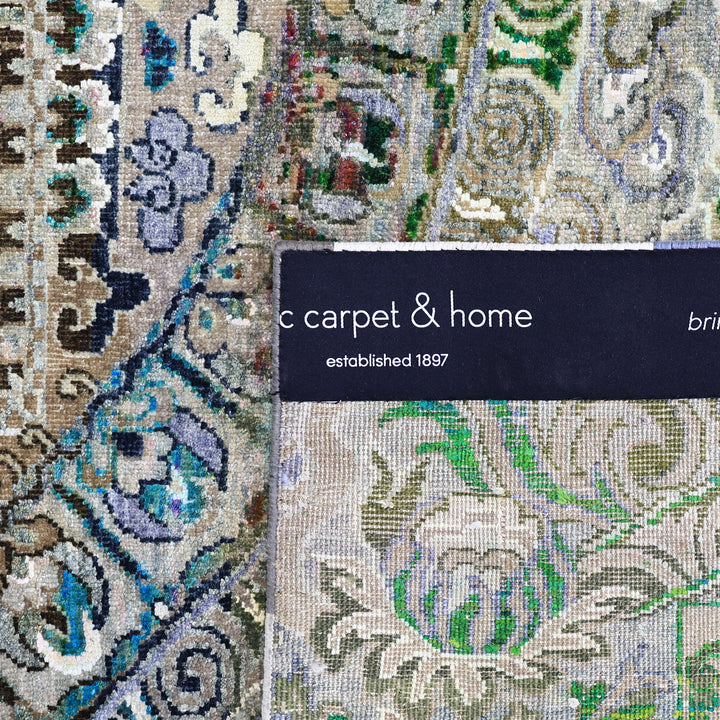 Sage Alchemy Transitional Wool Silk Blend Rug - 7'8" x 9'2"