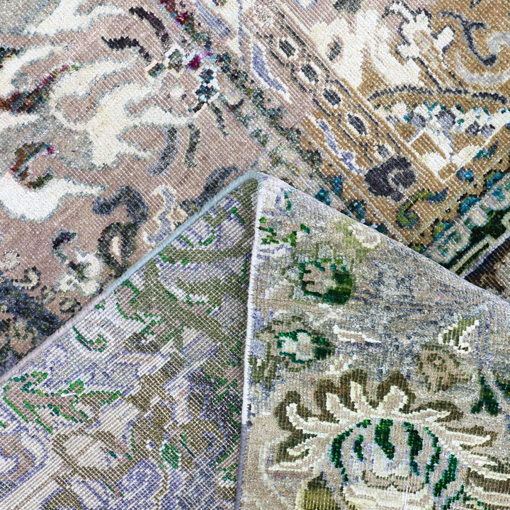 Sage Alchemy Transitional Wool Silk Blend Rug - 7'8" x 9'2"