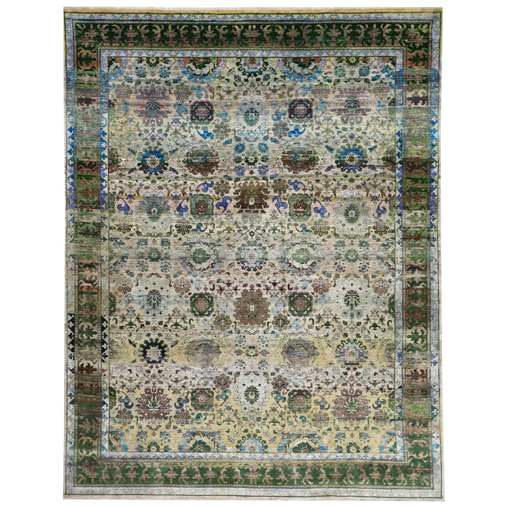 Sage Alchemy Traditional Silk Wool Blend Rug - 9'10" x 13'2"