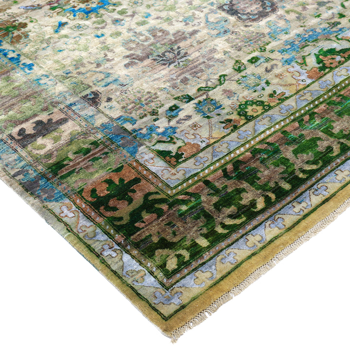 Sage Alchemy Traditional Silk Wool Blend Rug - 9'10" x 13'2"
