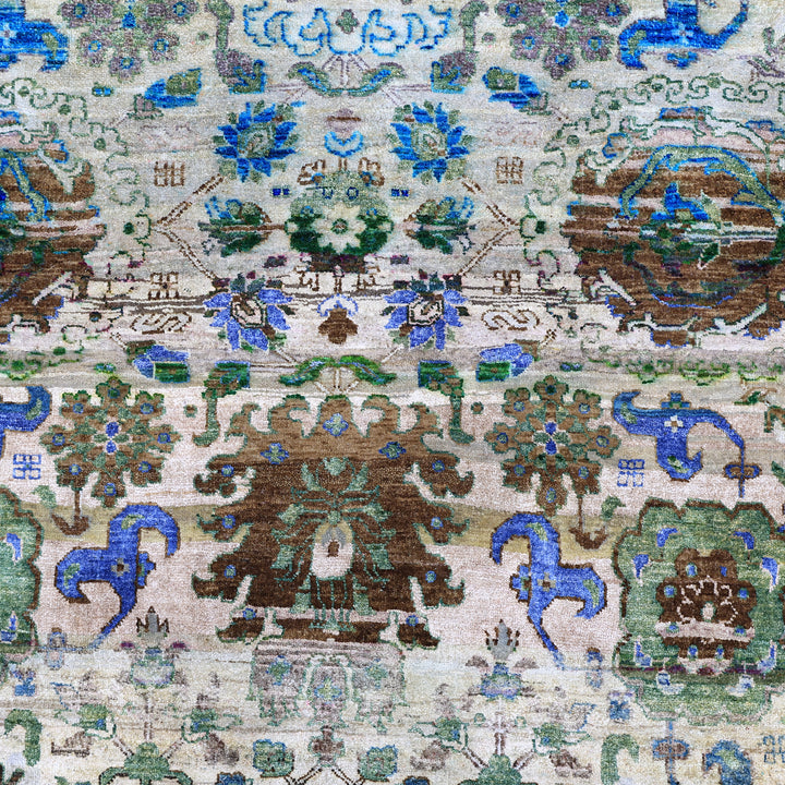 Sage Alchemy Traditional Silk Wool Blend Rug - 9'10" x 13'2"