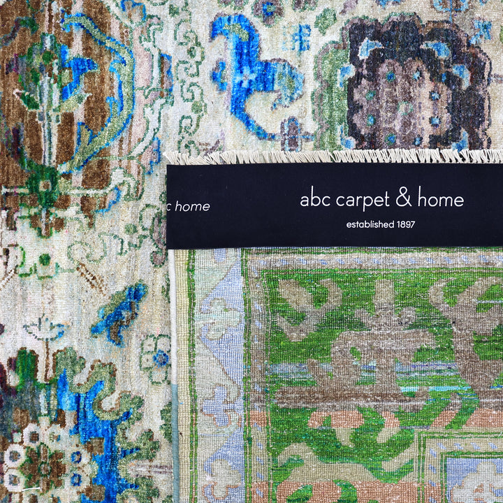 Sage Alchemy Traditional Silk Wool Blend Rug - 9'10" x 13'2"