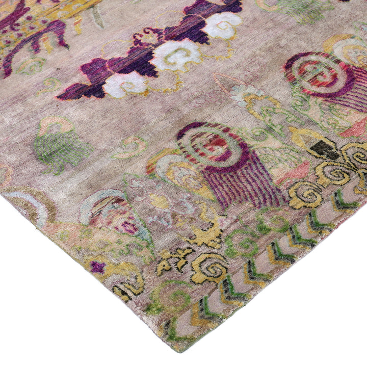 Pink Alchemy Traditional Silk Rug - 7'1" x 10'2"