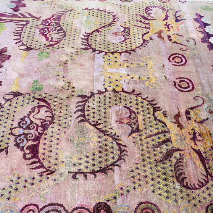 Pink Alchemy Traditional Silk Rug - 7'1" x 10'2"