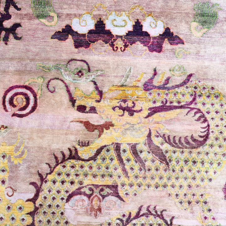 Pink Alchemy Traditional Silk Rug - 7'1" x 10'2"