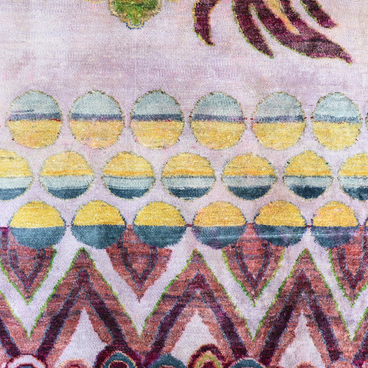 Pink Alchemy Traditional Silk Rug - 7'1" x 10'2"