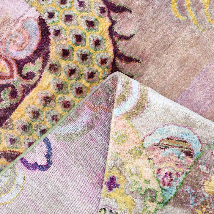 Pink Alchemy Traditional Silk Rug - 7'1" x 10'2"