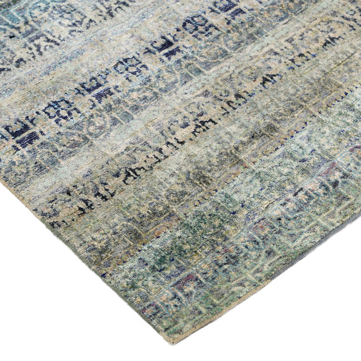 Blue Alchemy Transitional Silk Rug - 3'11" x 6'2"