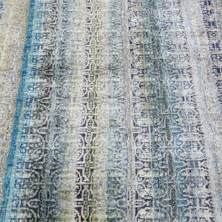 Blue Alchemy Transitional Silk Rug - 3'11" x 6'2"