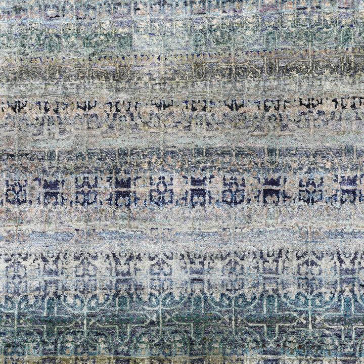 Blue Alchemy Transitional Silk Rug - 3'11" x 6'2"