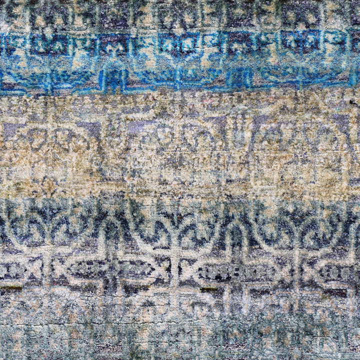 Blue Alchemy Transitional Silk Rug - 3'11" x 6'2"