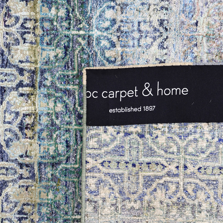 Blue Alchemy Transitional Silk Rug - 3'11" x 6'2"