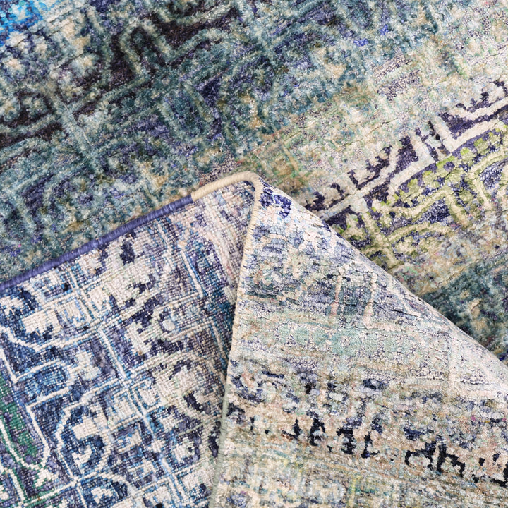 Blue Alchemy Transitional Silk Rug - 3'11" x 6'2"