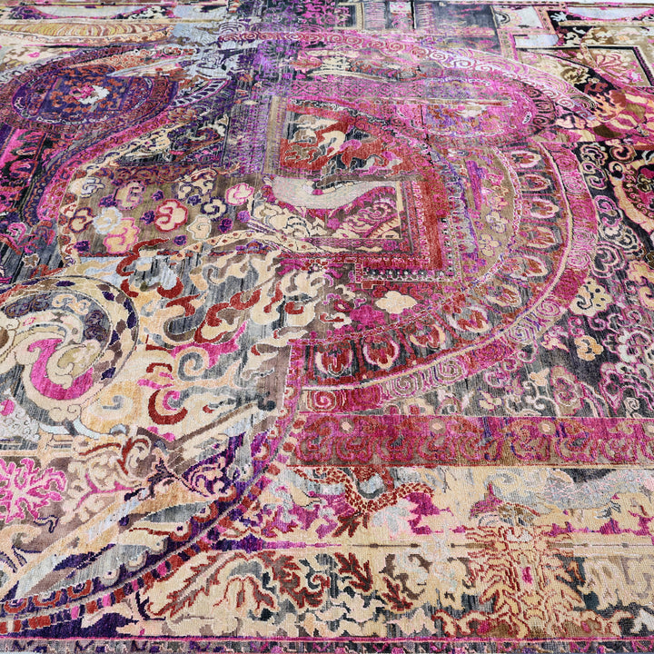 Purple Alchemy Transitional Wool Silk Blend Rug - 8'10" x 11'10"