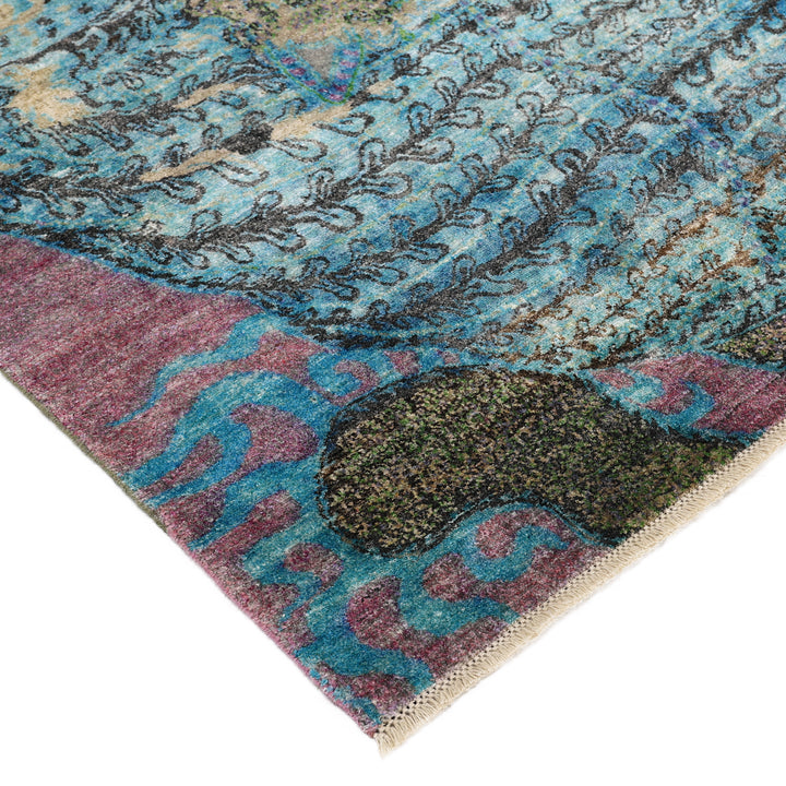 Blue Alchemy Contemporary Wool Blend Rug - 3'11" x 5'4"