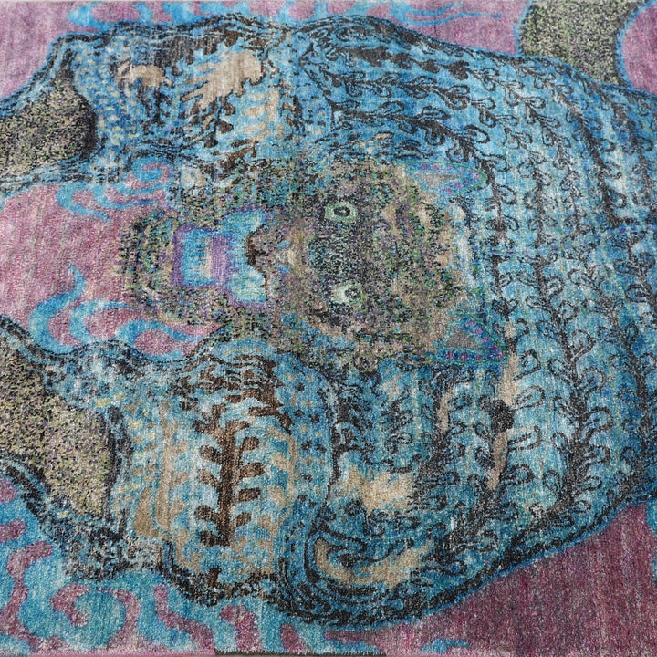 Blue Alchemy Contemporary Wool Blend Rug - 3'11" x 5'4"