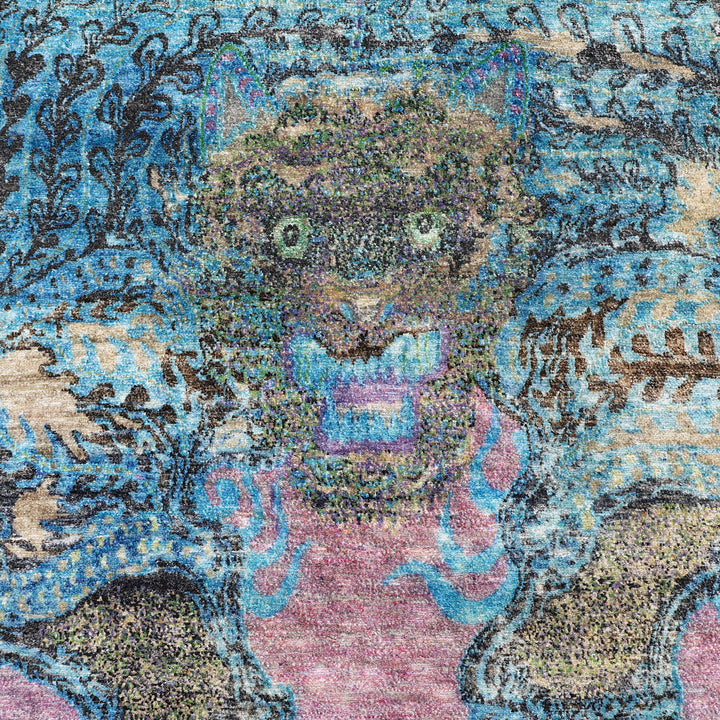 Blue Alchemy Contemporary Wool Blend Rug - 3'11" x 5'4"