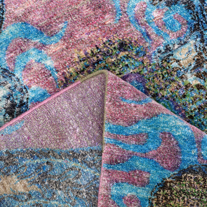 Blue Alchemy Contemporary Wool Blend Rug - 3'11" x 5'4"