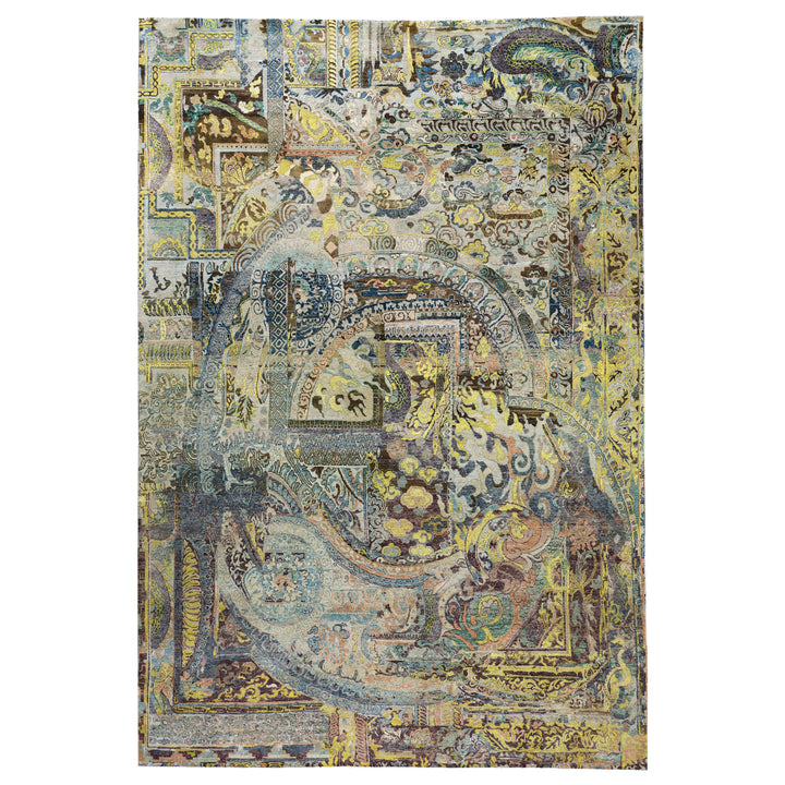 Yellow Alchemy Transitional Wool Blend Rug - 8'7" x 12'8"