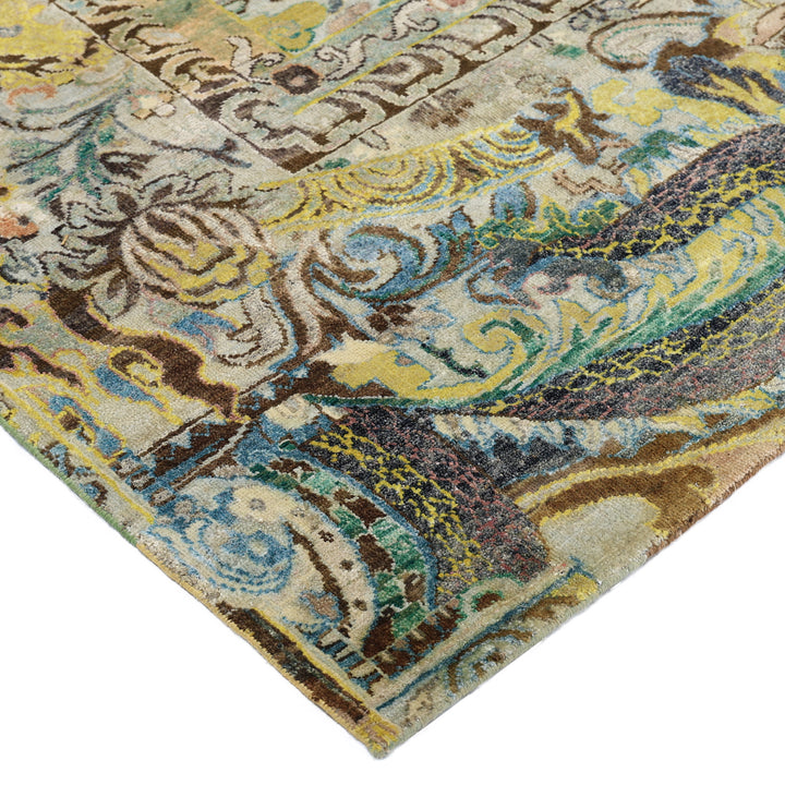 Yellow Alchemy Transitional Wool Blend Rug - 8'7" x 12'8"