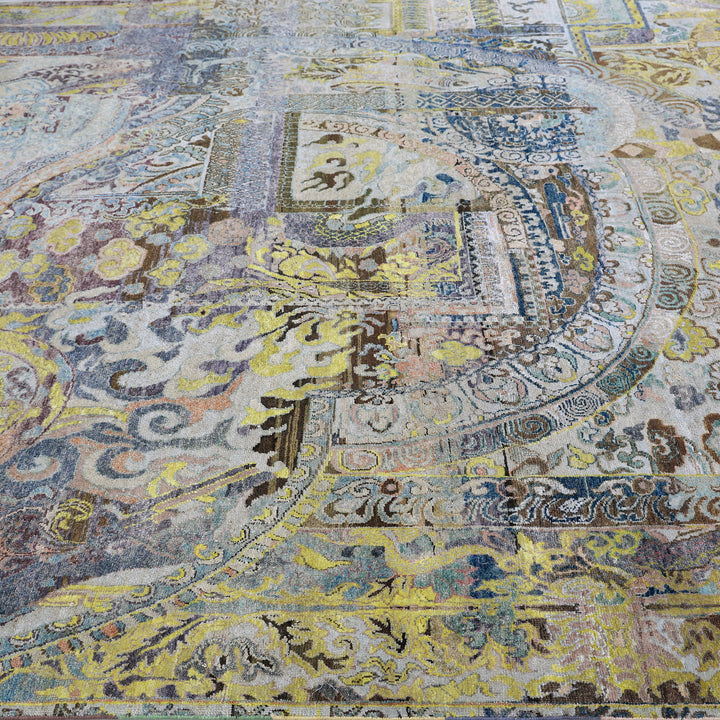 Yellow Alchemy Transitional Wool Blend Rug - 8'7" x 12'8"