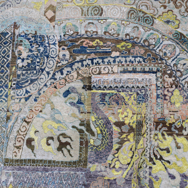 Yellow Alchemy Transitional Wool Blend Rug - 8'7" x 12'8"