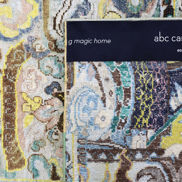 Yellow Alchemy Transitional Wool Blend Rug - 8'7" x 12'8"