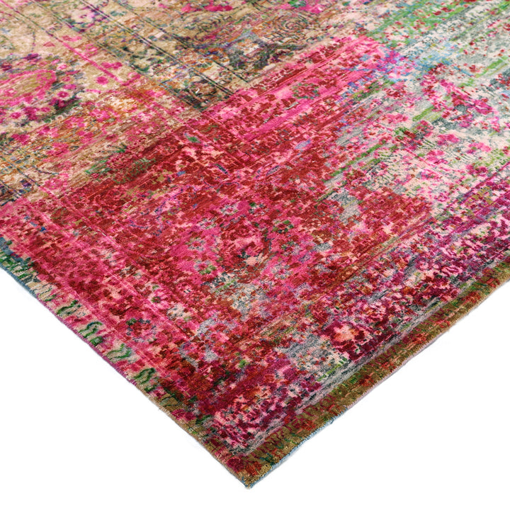 Pink Alchemy Transitional Silk Rug - 9'5" x 13'8"