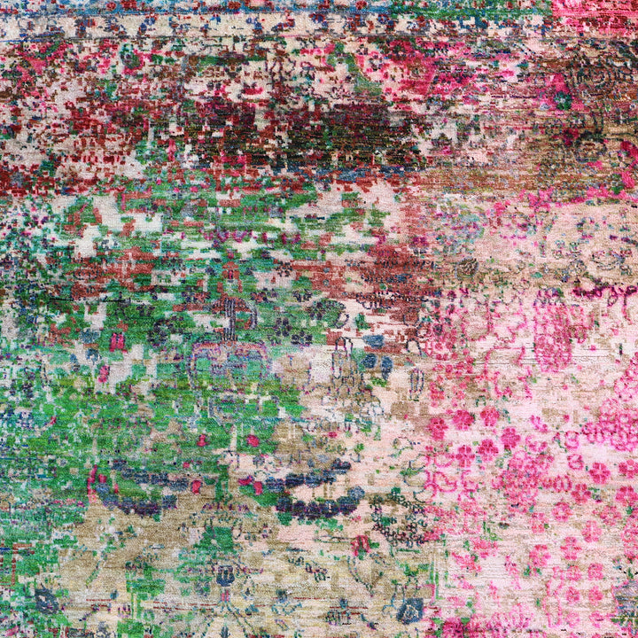 Pink Alchemy Transitional Silk Rug - 9'5" x 13'8"