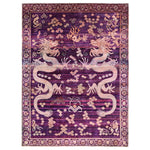 Purple Alchemy Traditional Silk Wool Blend Rug - 8'9" x 12'