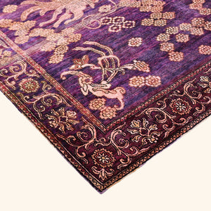 Purple Alchemy Traditional Silk Wool Blend Rug - 8'9" x 12' - hover