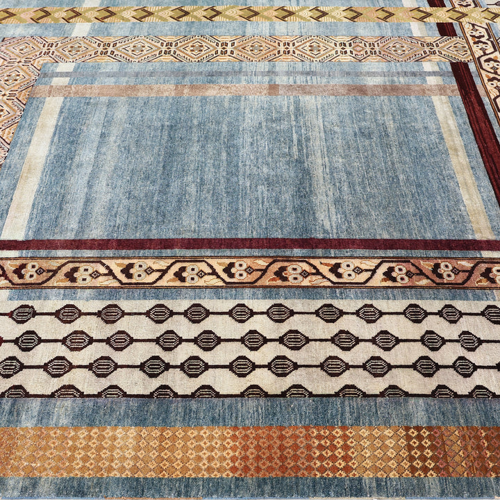Blue Alchemy Transitional Silk Wool Blend Rug - 8' x 10'