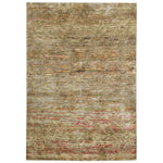 Brown Alchemy Contemporary Silk Rug - 4' x 5'11"