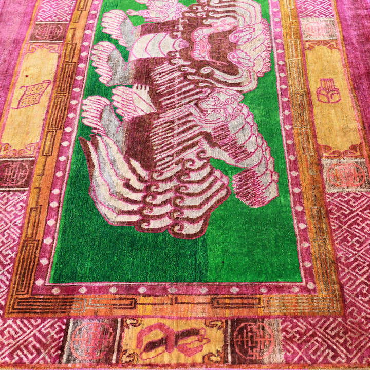 Pink Alchemy Transitional Silk Rug - 6'1" x 4'2"