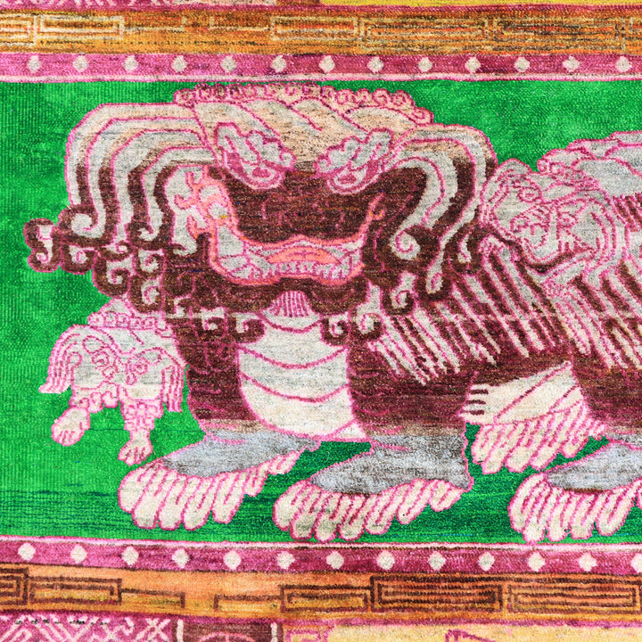 Pink Alchemy Transitional Silk Rug - 6'1" x 4'2"