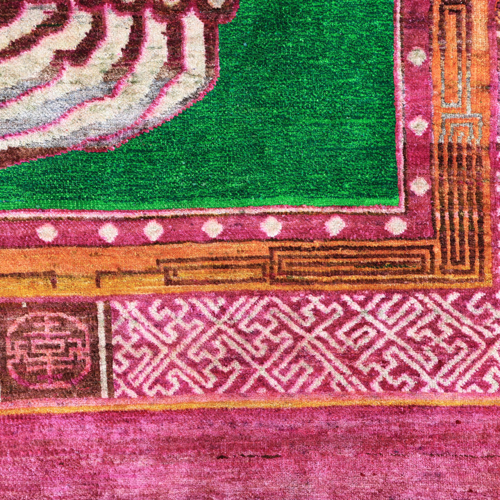 Pink Alchemy Transitional Silk Rug - 6'1" x 4'2"