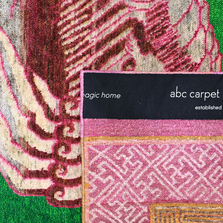 Pink Alchemy Transitional Silk Rug - 6'1" x 4'2"